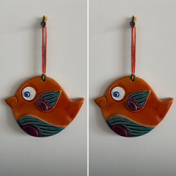 Handcrafted Whimsical bird Ceramic Wall Art - Picture 2 of 3